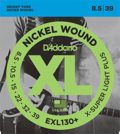 D'Addario Nickel Wound Electric Strings (Extra Super Light Plus 8.5-39)