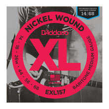 D'Addario Nickel Wound Baritone Guitar Strings (Medium 14-68)