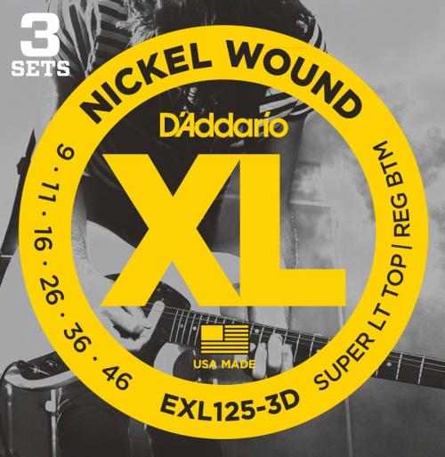 D'Addario 3-Pack Nickel Wound Electric Strings (9-46)