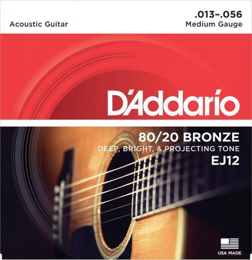 D'Addario 80/20 Bronze Acoustic Strings (Medium 13-56)