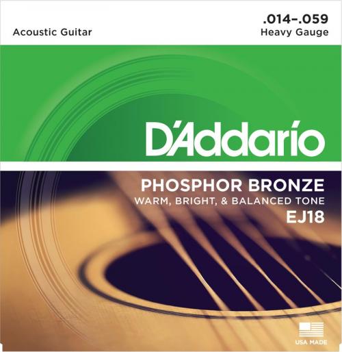 D'Addario Phosphor Bronze Acoustic Strings (Heavy 14-59)