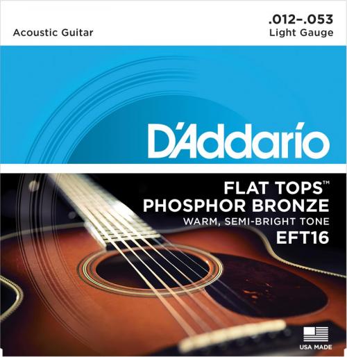 D'Addario Flat Top Acoustic Strings (Light 12-53)