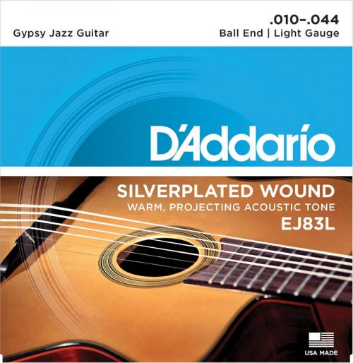 D'Addario Gypsy Jazz Silver Wound Acoustic Strings (Light 10-44)