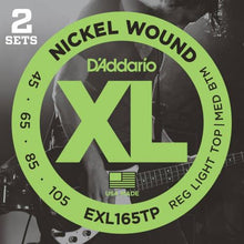 D'Addario 2-Pack Nickel Wound Bass Strings (Reg Top/Med Bottom (45-105)
