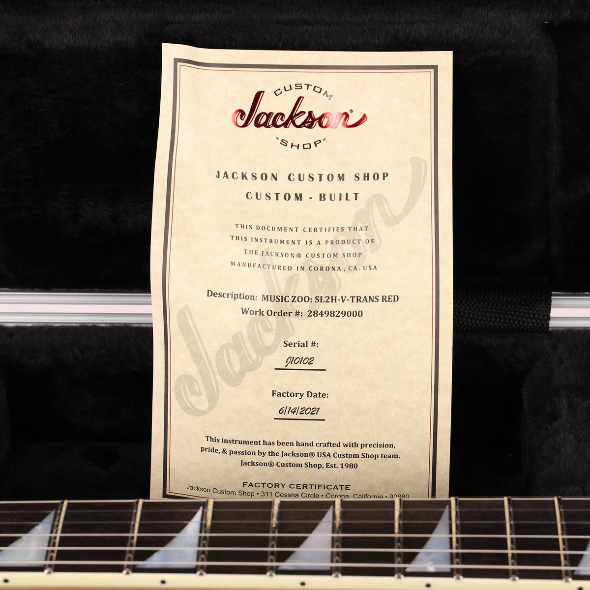 Jackson Custom Shop SL2H-V Soloist Transparent Red Music Zoo Exclusive — 8