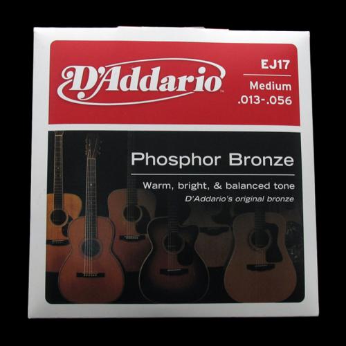 D'Addario Phosphor Bronze Acoustic Strings (Medium 13-56)