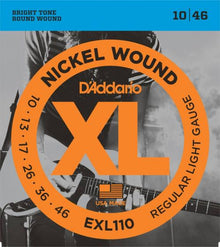 D'Addario Nickel Wound Electric Strings Regular Light 10-46