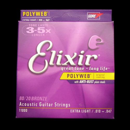 Elixir Polyweb Acoustic Strings (Extra Light 10-47)