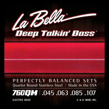 La Bella Deep Talkin Qrtr Round Electric Bass Strings (Medium 45-107)