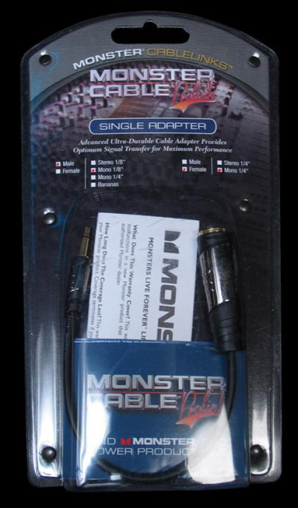 Monster M-Link 1/8" Male to 1/4" Female Cable Adapter